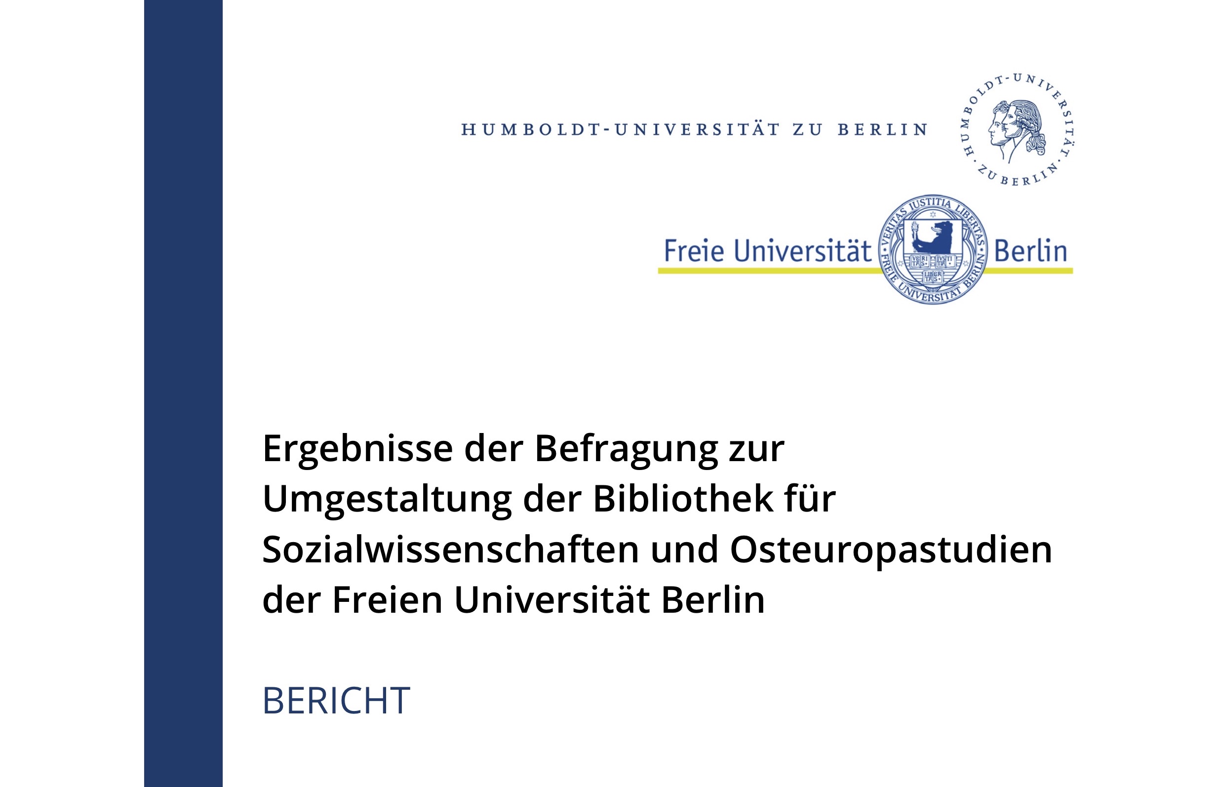 Bericht Umfrage FU Berlin